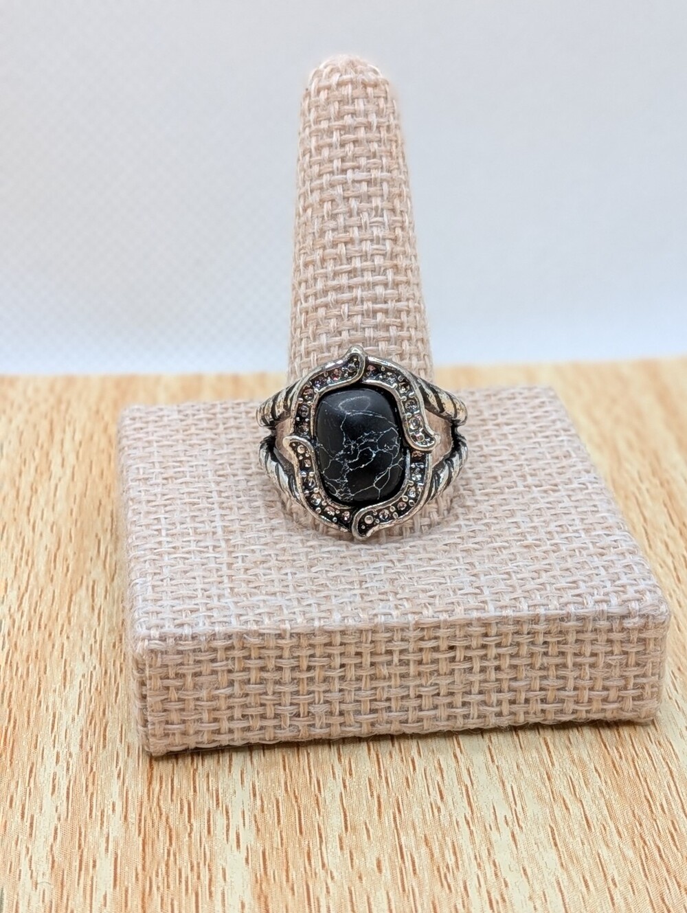 Black Marbled Ring